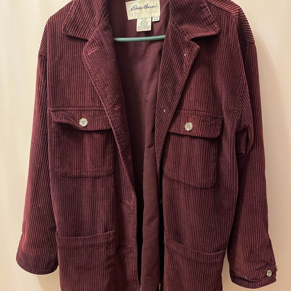 Eddie Bauer Women's Corduroy Jacket - Burgundy